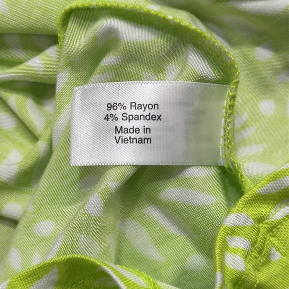 Lane Bryant NWT Vibrant Lime Green and White One Shoulder Ruffled Top Size 22/24 - Picture 6 of 8